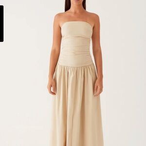 Peppermayo | Dresses | Peppermayo Exclusive Carmel Maxi Dress Ivory |  Poshmark